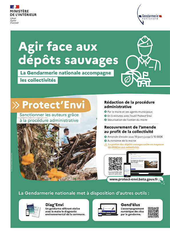 Soutien de la gendarmerie face au dépôt sauvage